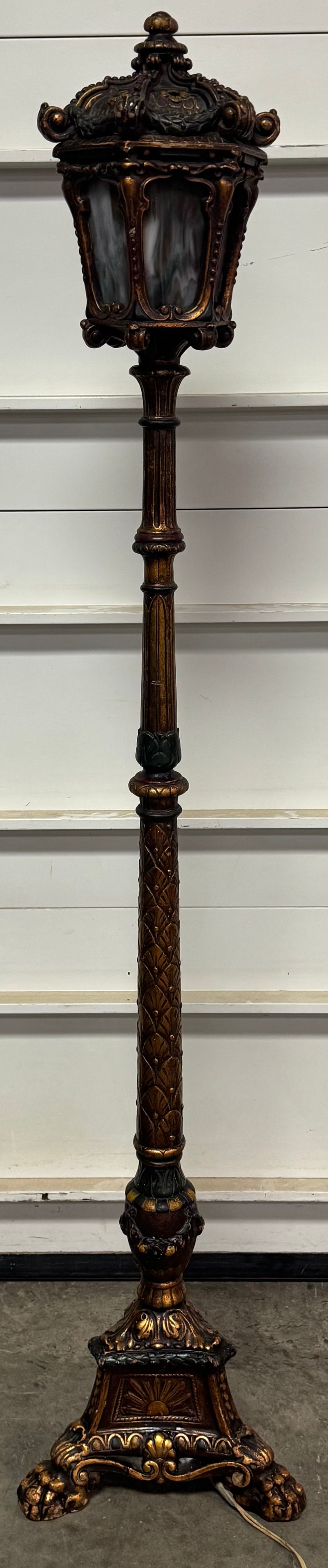 Antique 62 inch floor post lantern lamp (1 of 6)