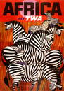 FLY TWA - AFRICA BY DAVID KLEIN ORIGINAL VINTAGE POSTER