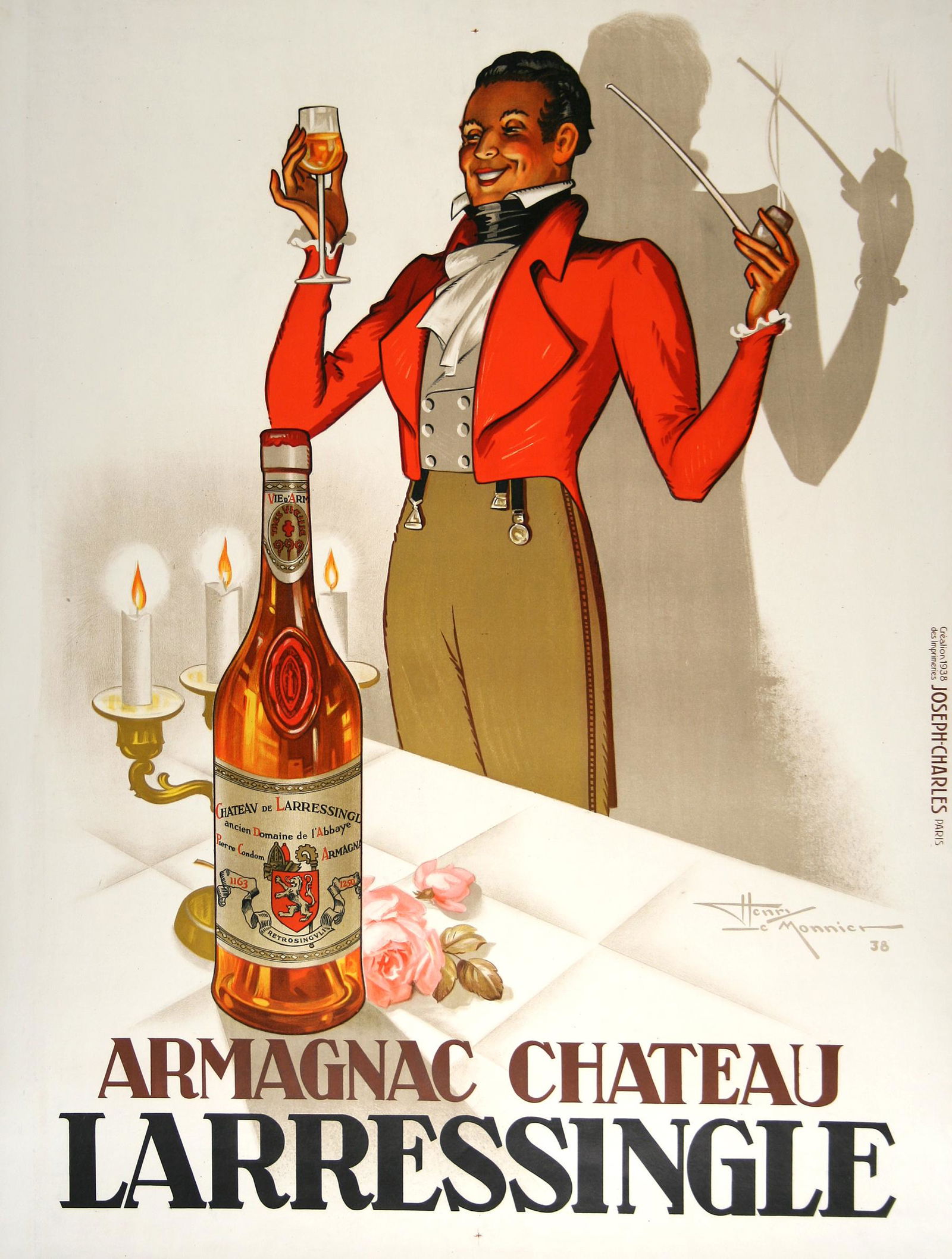 Original Vintage LArresingle Armagnac Poster by Henri (1 of 1)