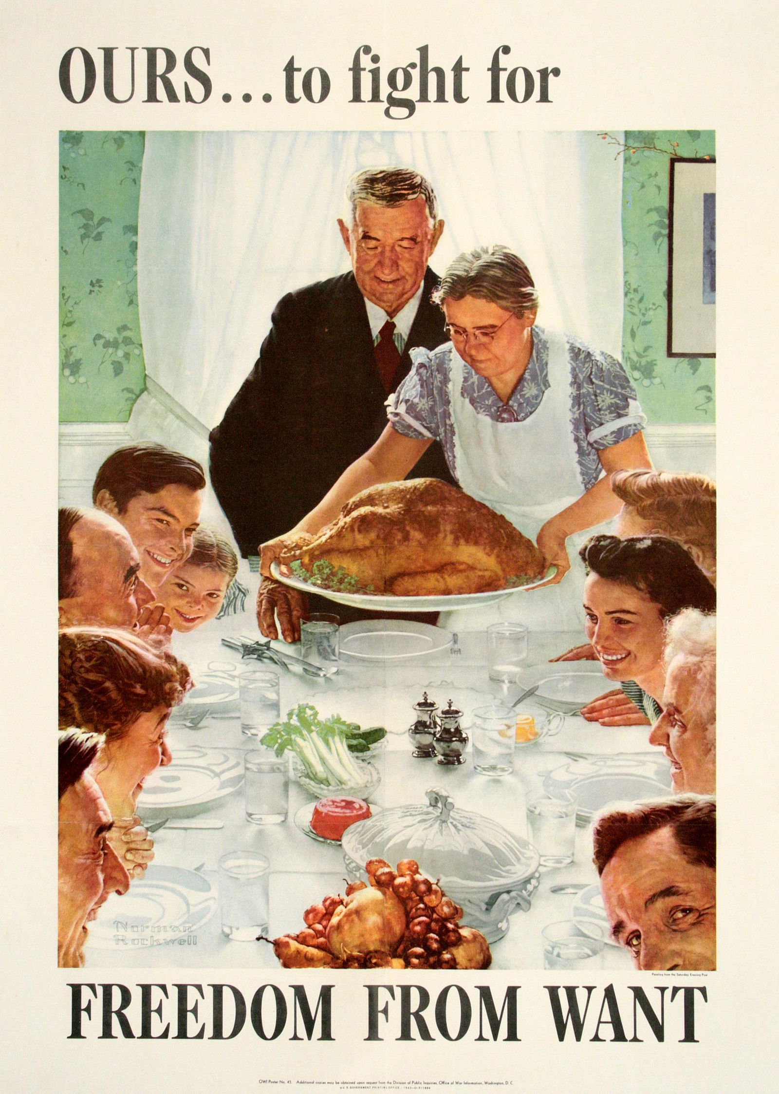 Original Vintage WWII Poster by Norman Rockwell - (1 of 1)