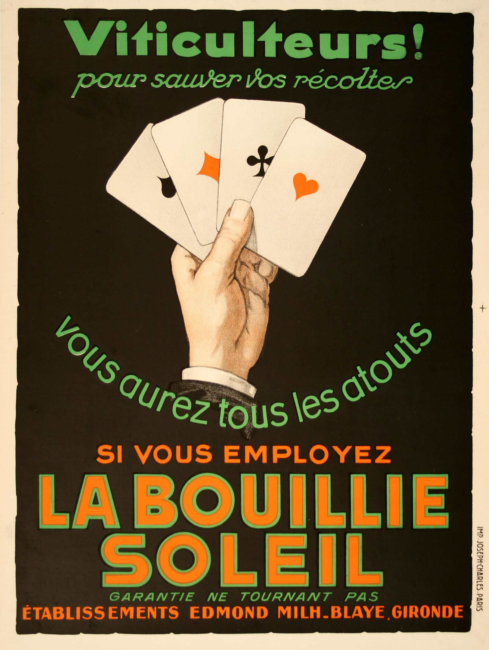 Original French Poster 1920's - La Bouillie Soleil Hand (1 of 1)