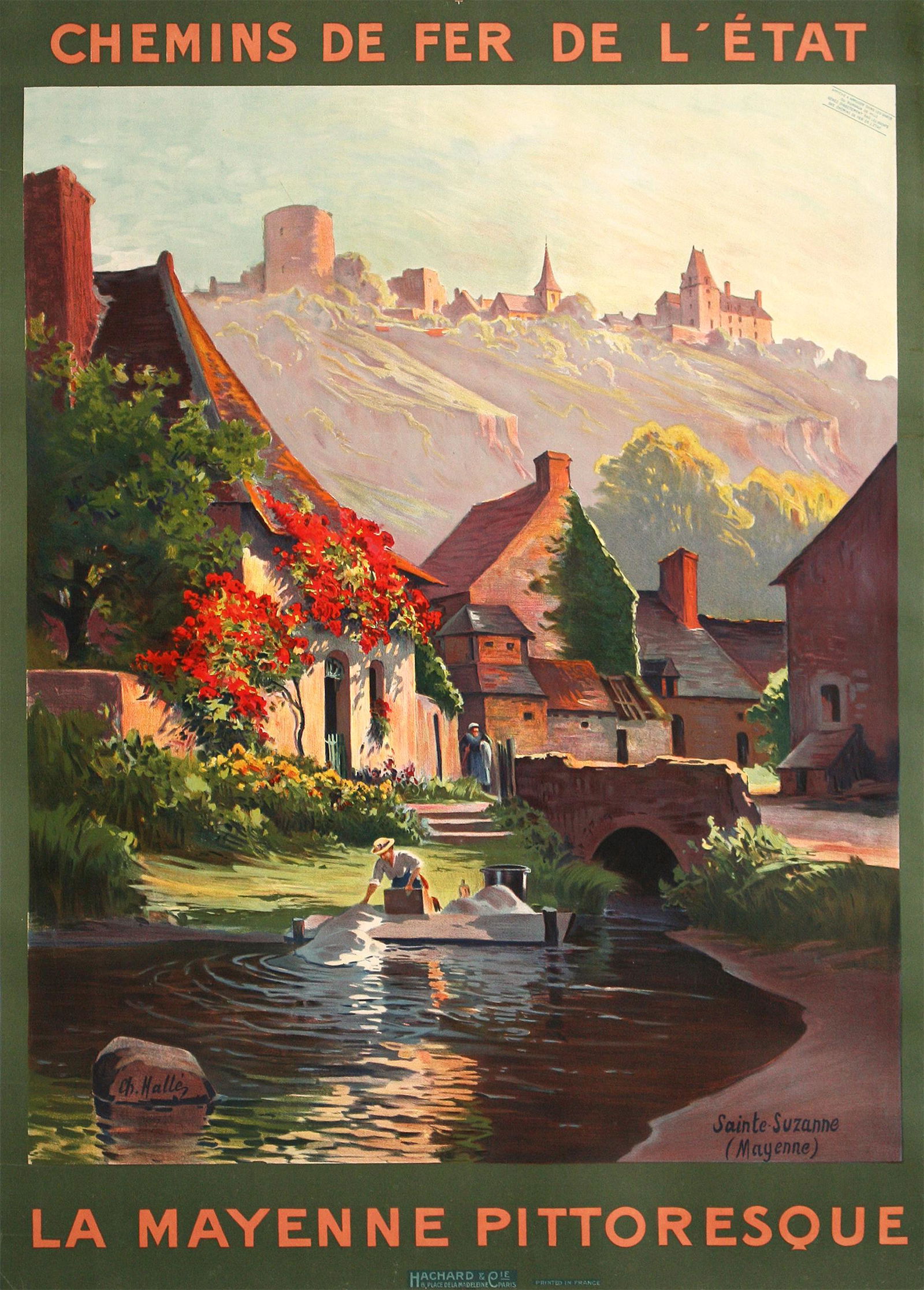 Original Vintage Travel Poster La Mayenne Pittoresque (1 of 1)