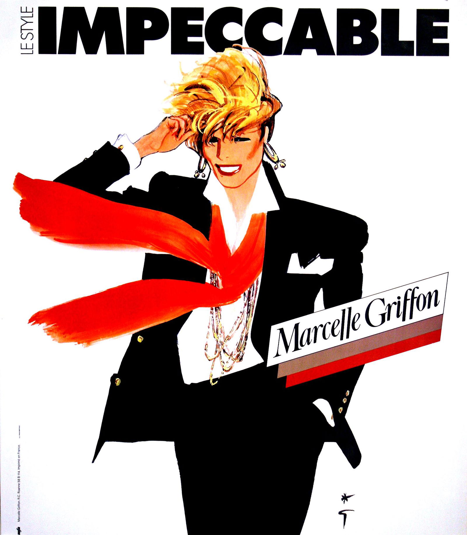 Original Vintage Poster by Rene Gruau for Marcelle (1 of 1)