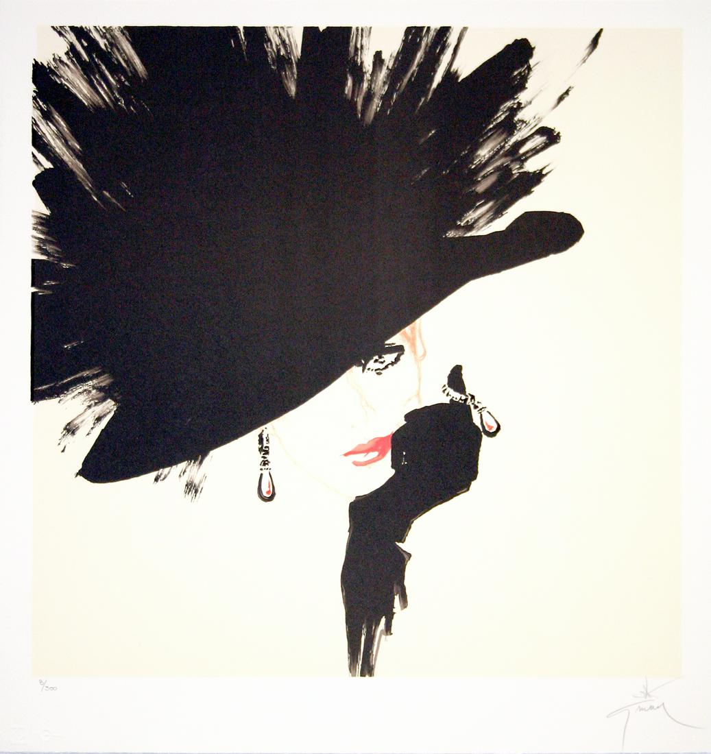 Rene Gruau Hand Signed and Numbered Print c1989 Woman (1 of 1)