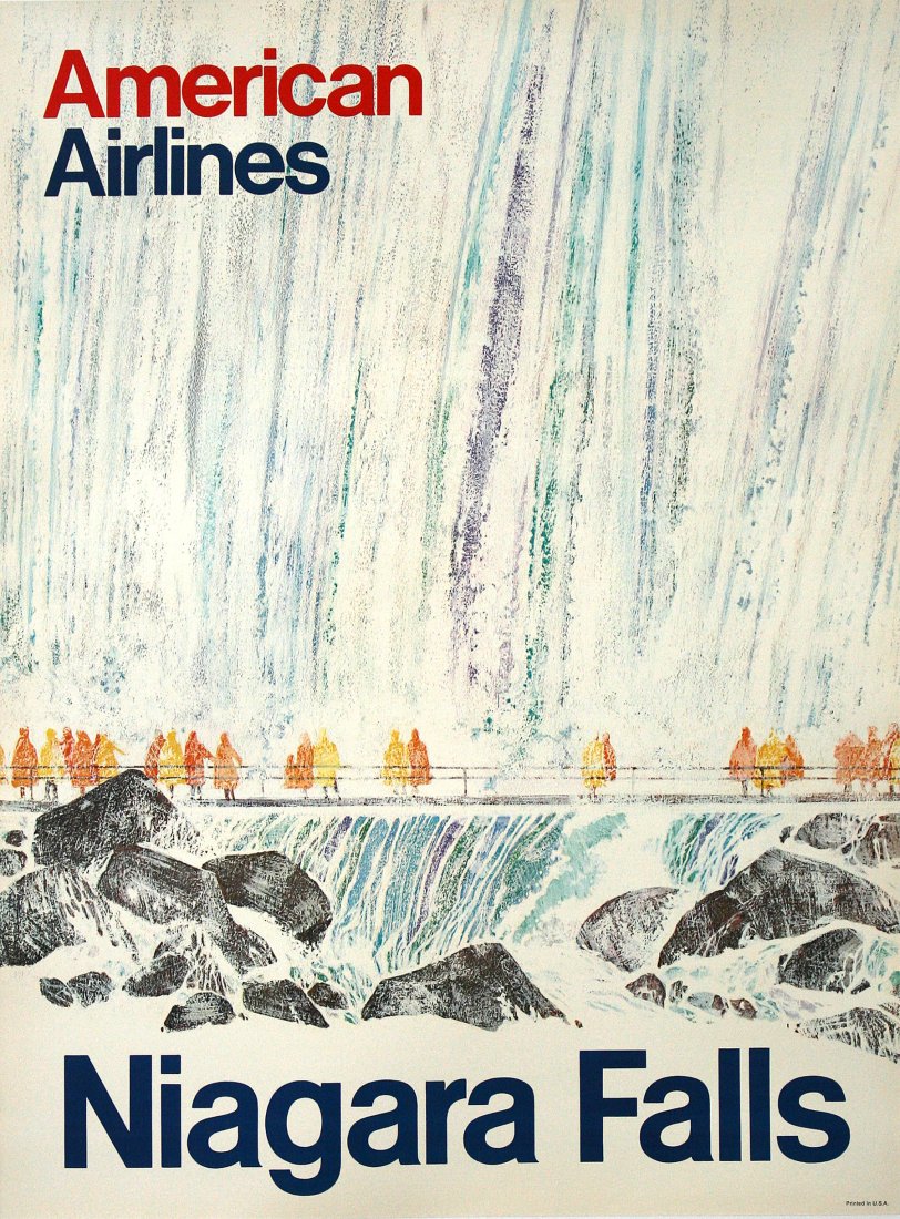 Original Vintage American Airlines Niagara Falls Poster (1 of 1)