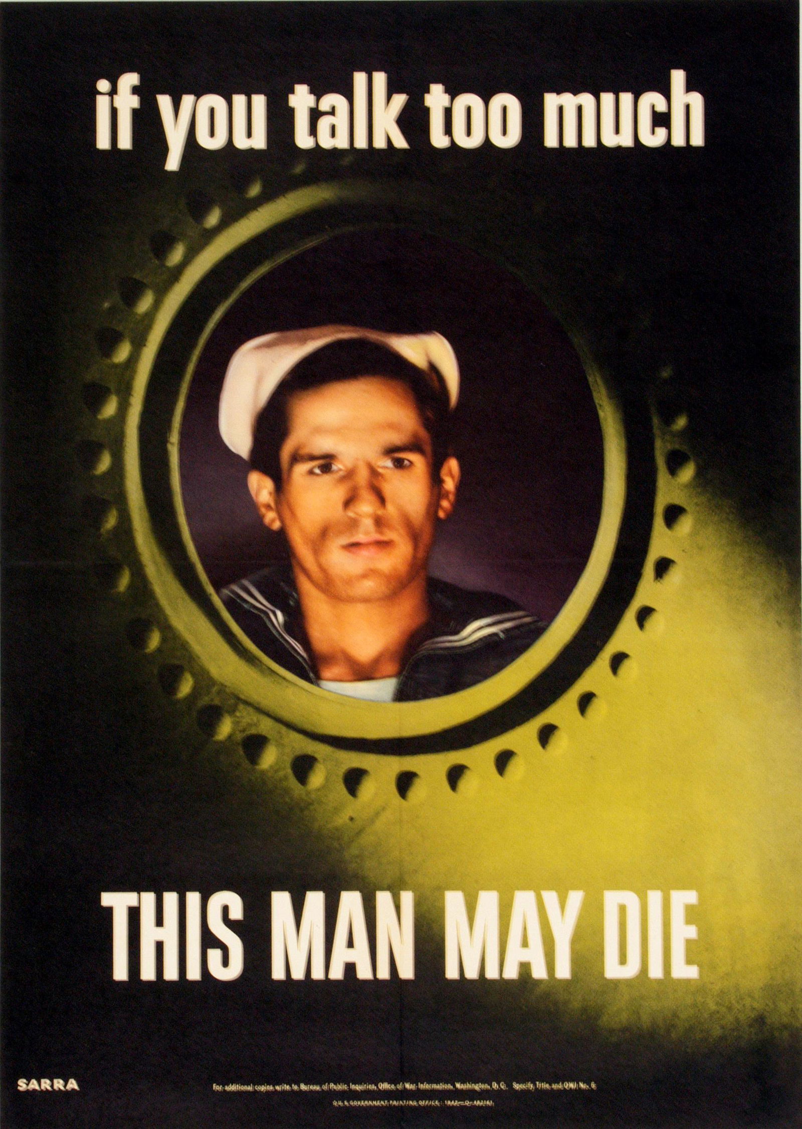 This Man May Die - Original Vintage 1942 World War ll Poster by Sarra - Medium Format (1 of 1)
