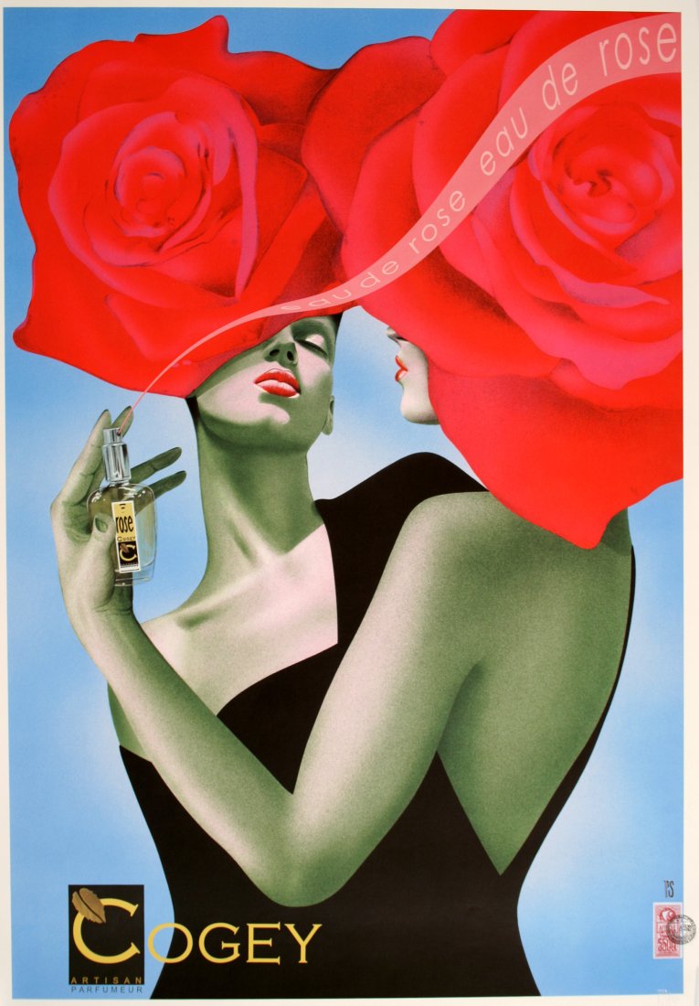 Original Hand Signed Vintage Poster for Rose Scented Perfume (1 of 1)