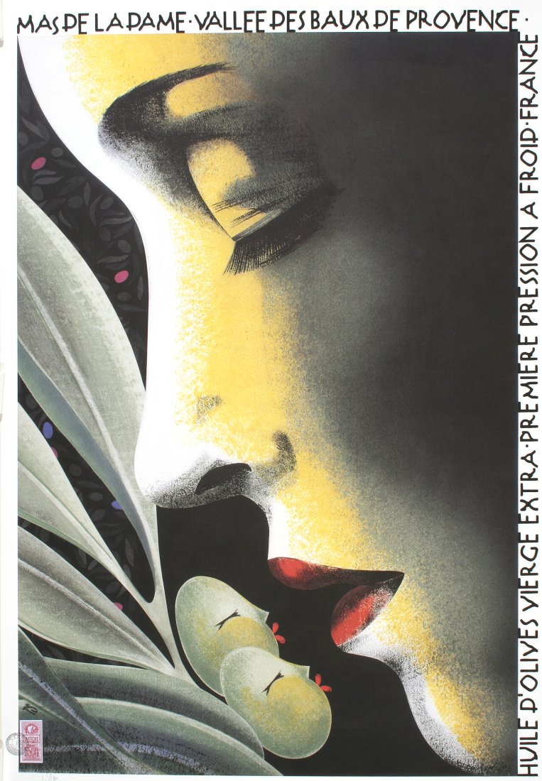 Original Philippe Sommer Poster for Huile D'Olives Hand Signed Linited Edition 2000 (1 of 1)
