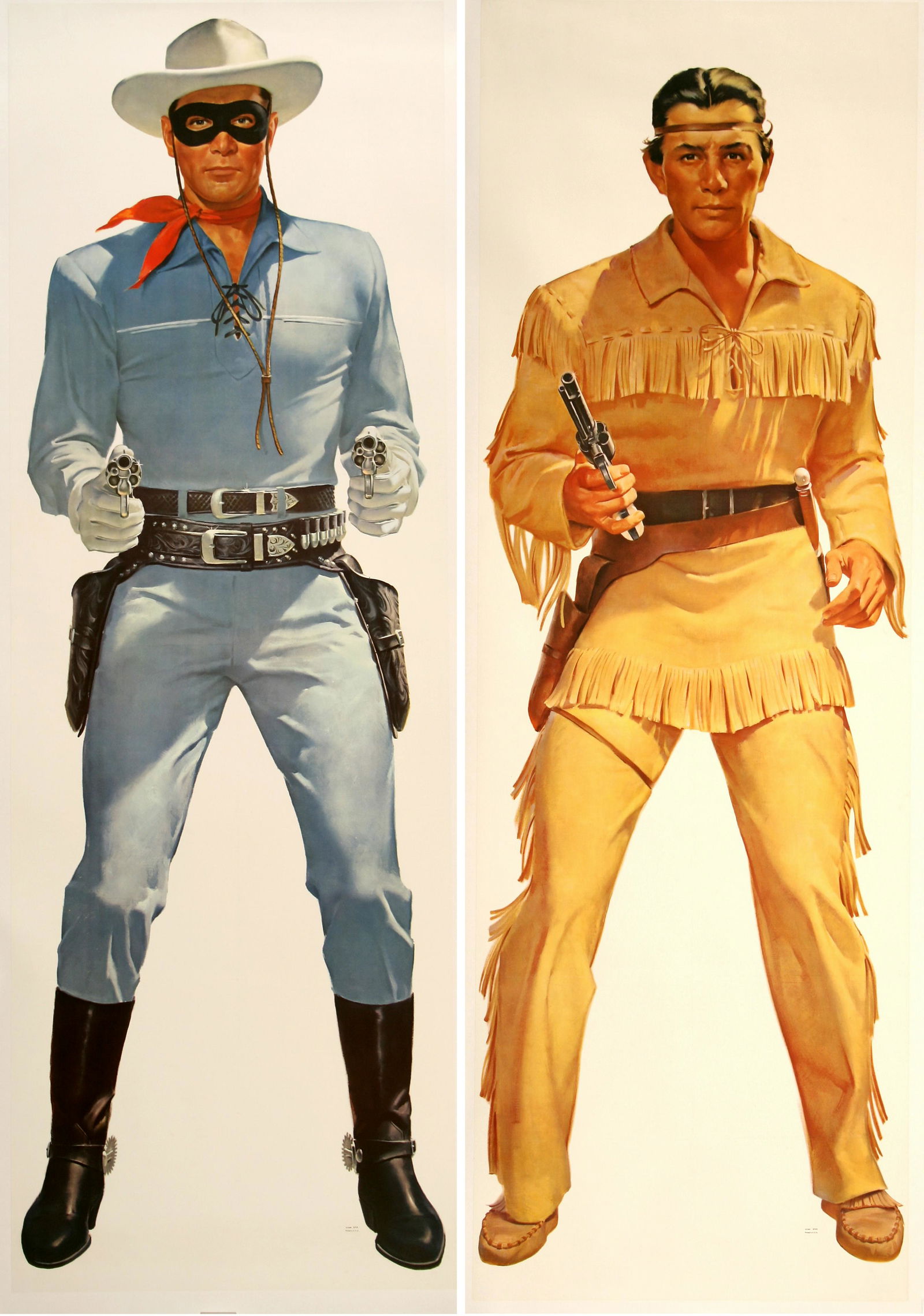 Set of Original Vintage Posters - The Lone Ranger And Tonto 1957 (1 of 3)