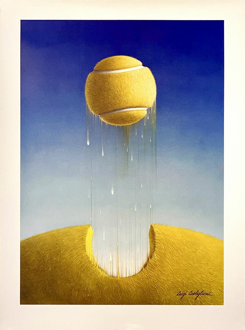 Tennis - Ball Rising Original Vintage Print by Luigi Castiglioni c1983 (1 of 1)