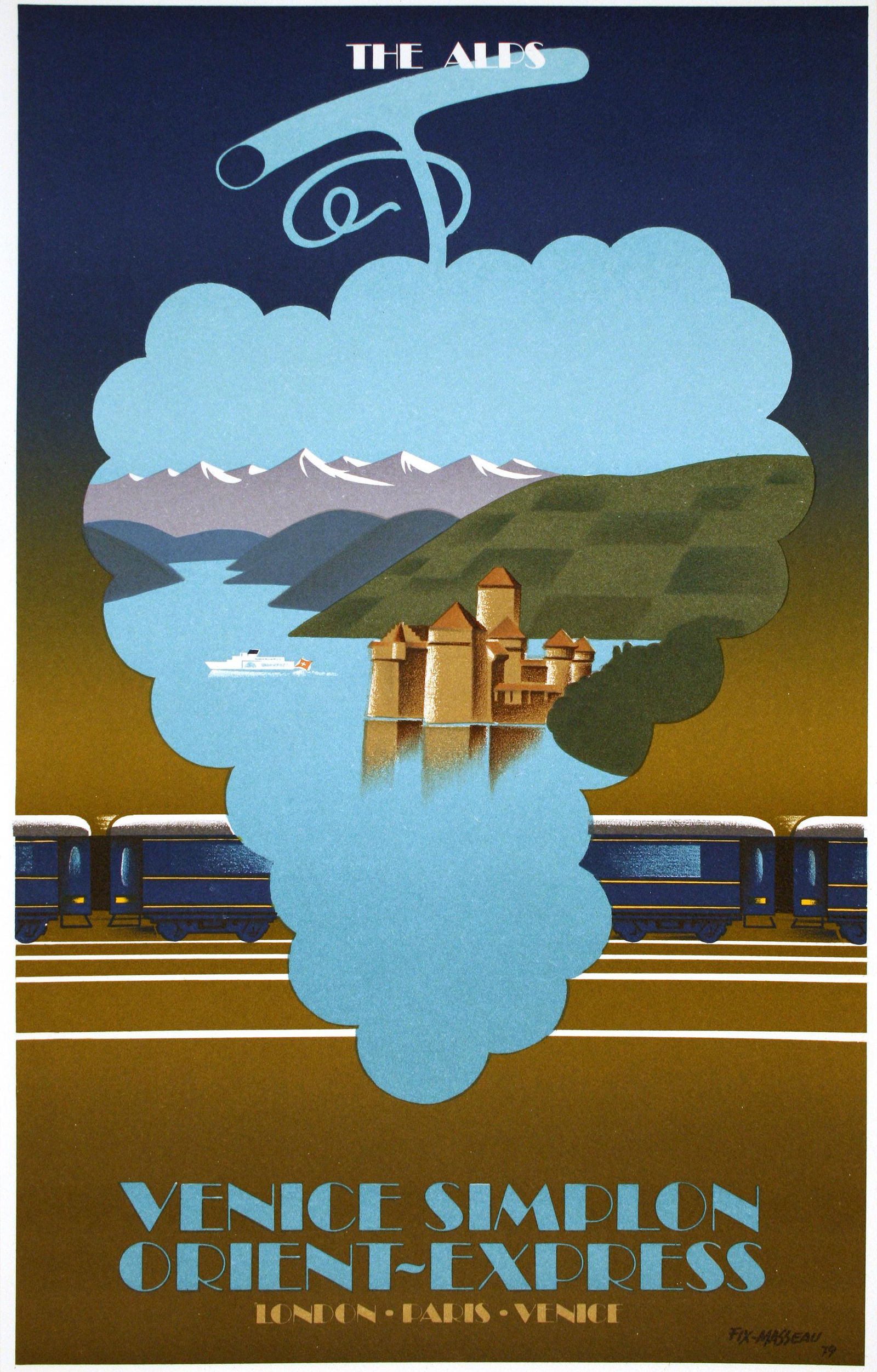 Original Vintage Poster for the Venice Simplon Orient Express 1979 - The Alps (1 of 1)