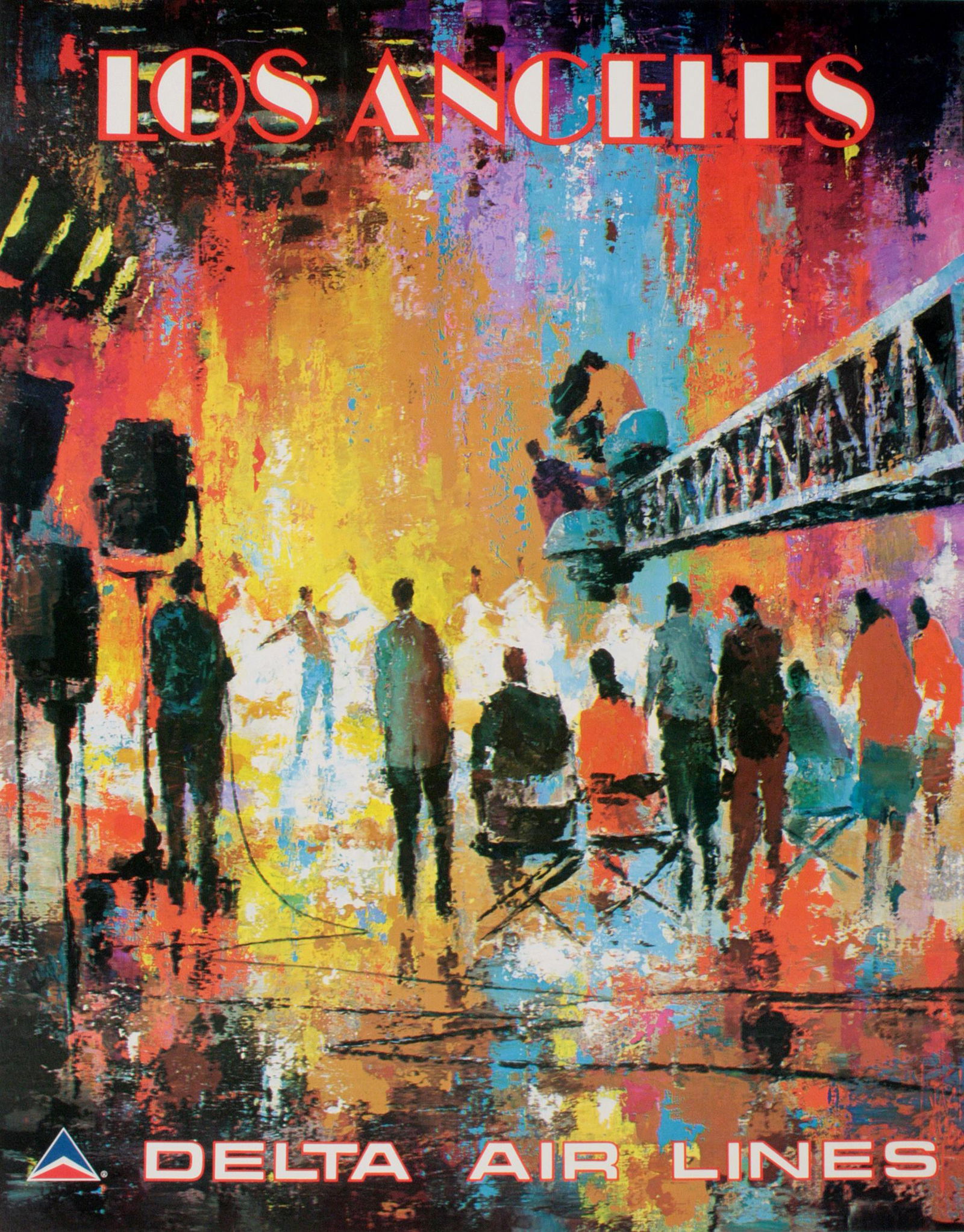 Original 1970's Delta Air Lines Poster for Los Angeles by Jakc Laycox (1 of 1)