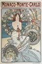 Original Rare Alphons Mucha Poster Monaco Monte Carlo