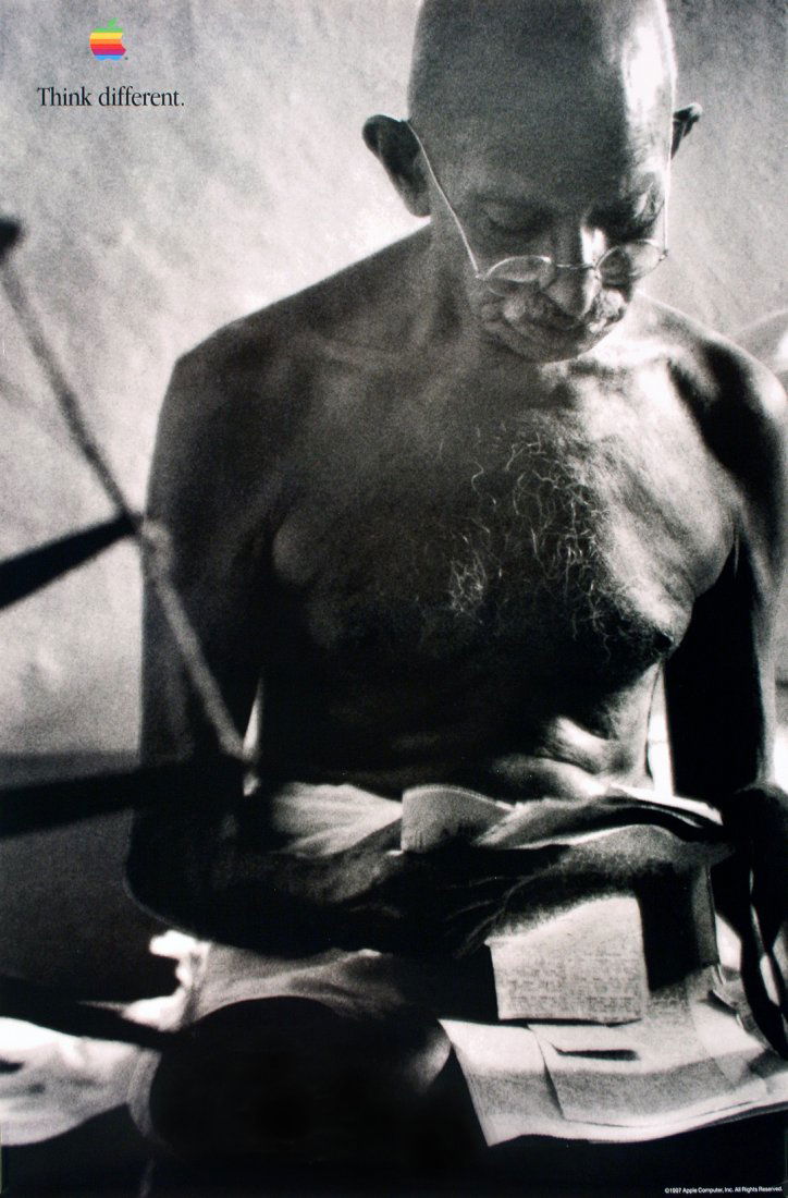 Think Different Poster Apple Computer Original 1998 - Mahatma Gandhi (1 of 1)