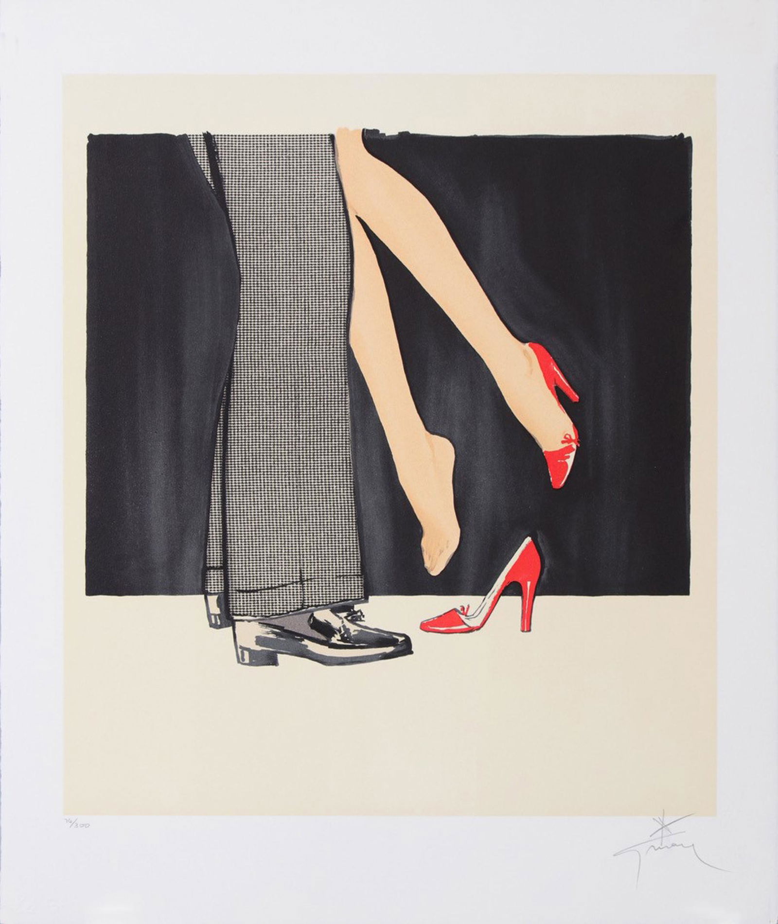 Rene Gruau Hand Signed and Numbered Print 1990 - Bonjour Cherie (1 of 1)