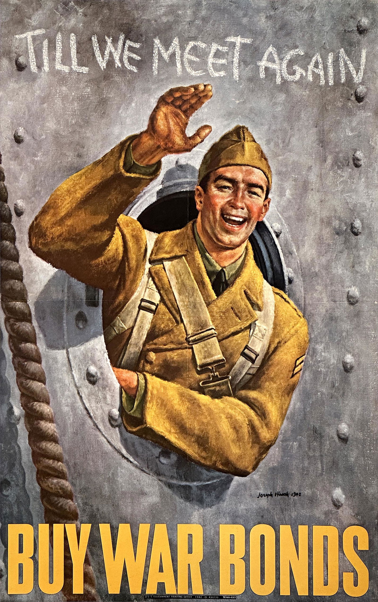 Till We meet Again Original Vintage World War II Poster by Joseph Hirsch c1943 Small Size (1 of 1)