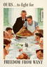 Original Vintage WWII Poster by Norman Rockwell - Freedom from Want