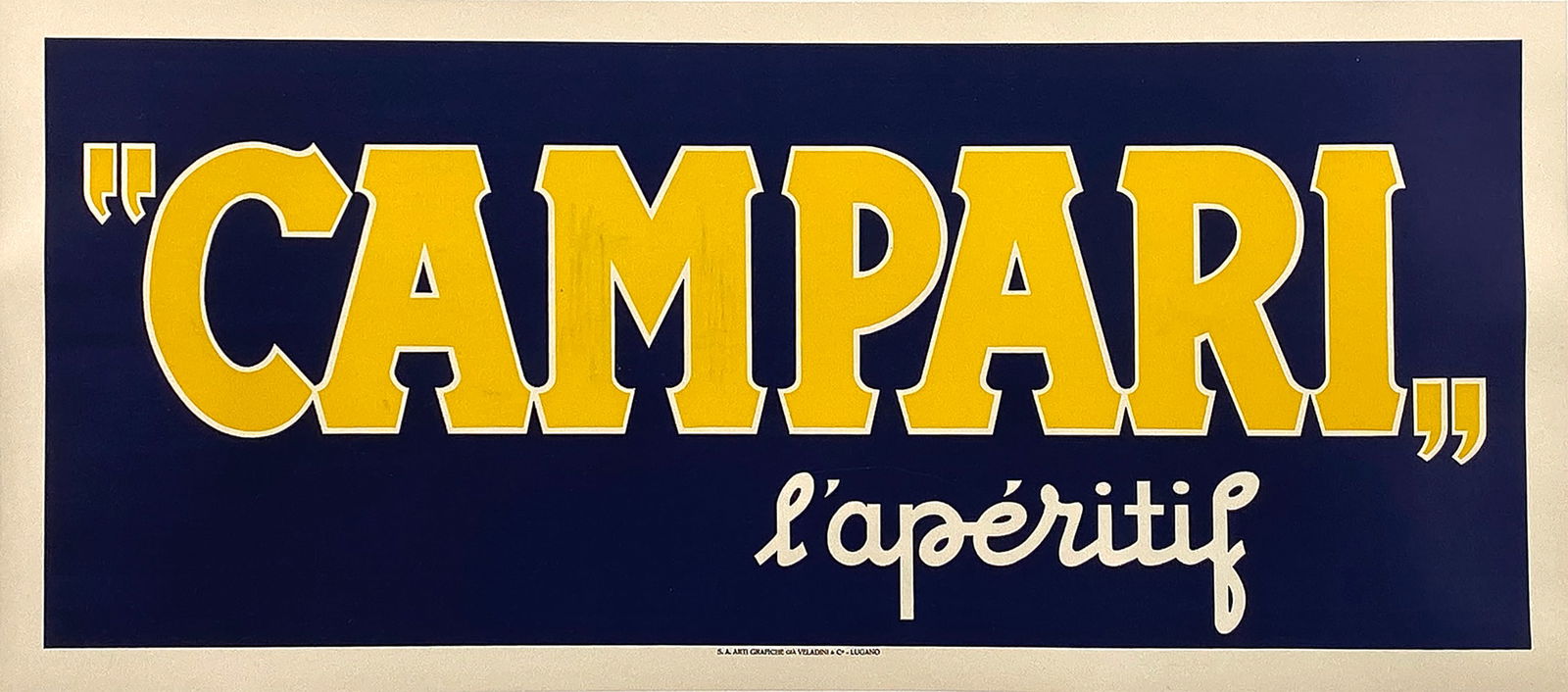 Original Campari L'Aperitif Banner Poster c1970 (1 of 1)