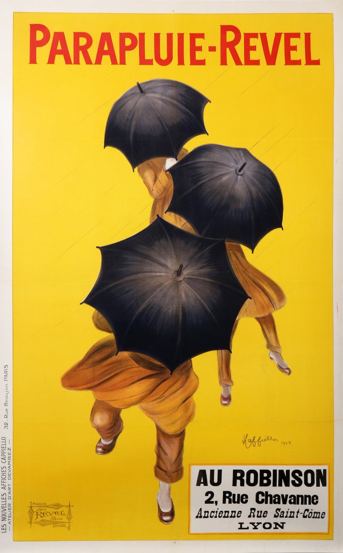 Original Vintage Parapluie Revel Large Poster by Leonetto Cappiello 1920 Umbrellas (1 of 1)