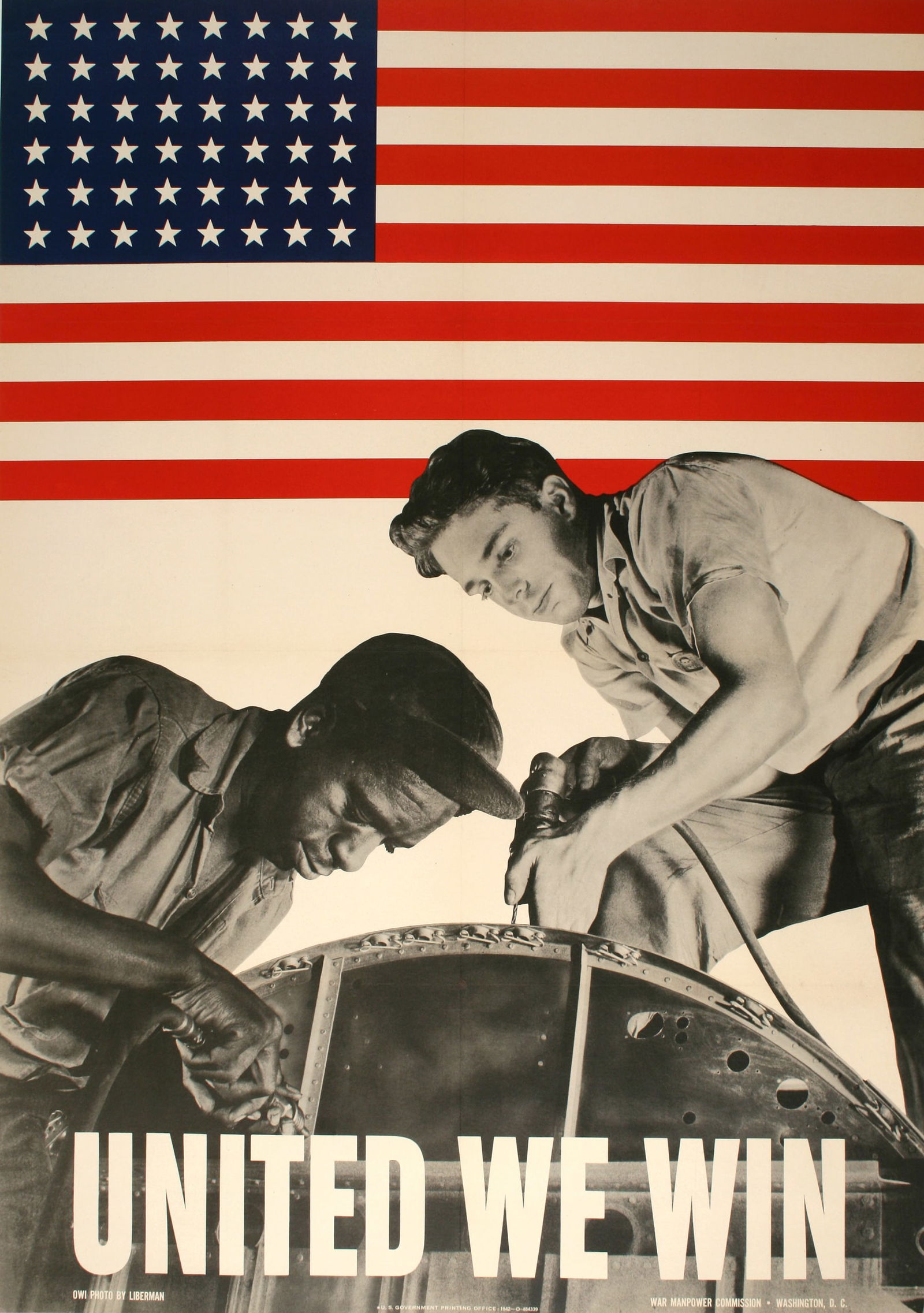 United We Win - Original World War ll Poster 1942 by Lieberman  Small Format (1 of 1)