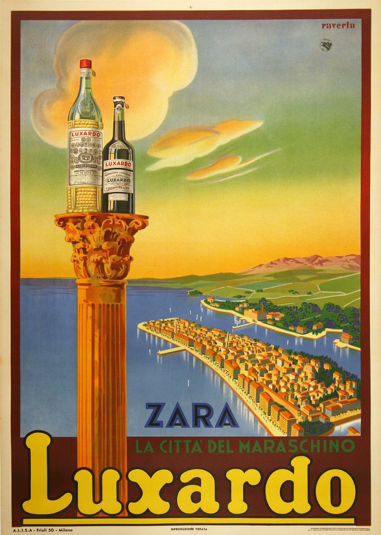 Original Italian Luxardo Pedestal Poster 1939 by Raverta (1 of 1)