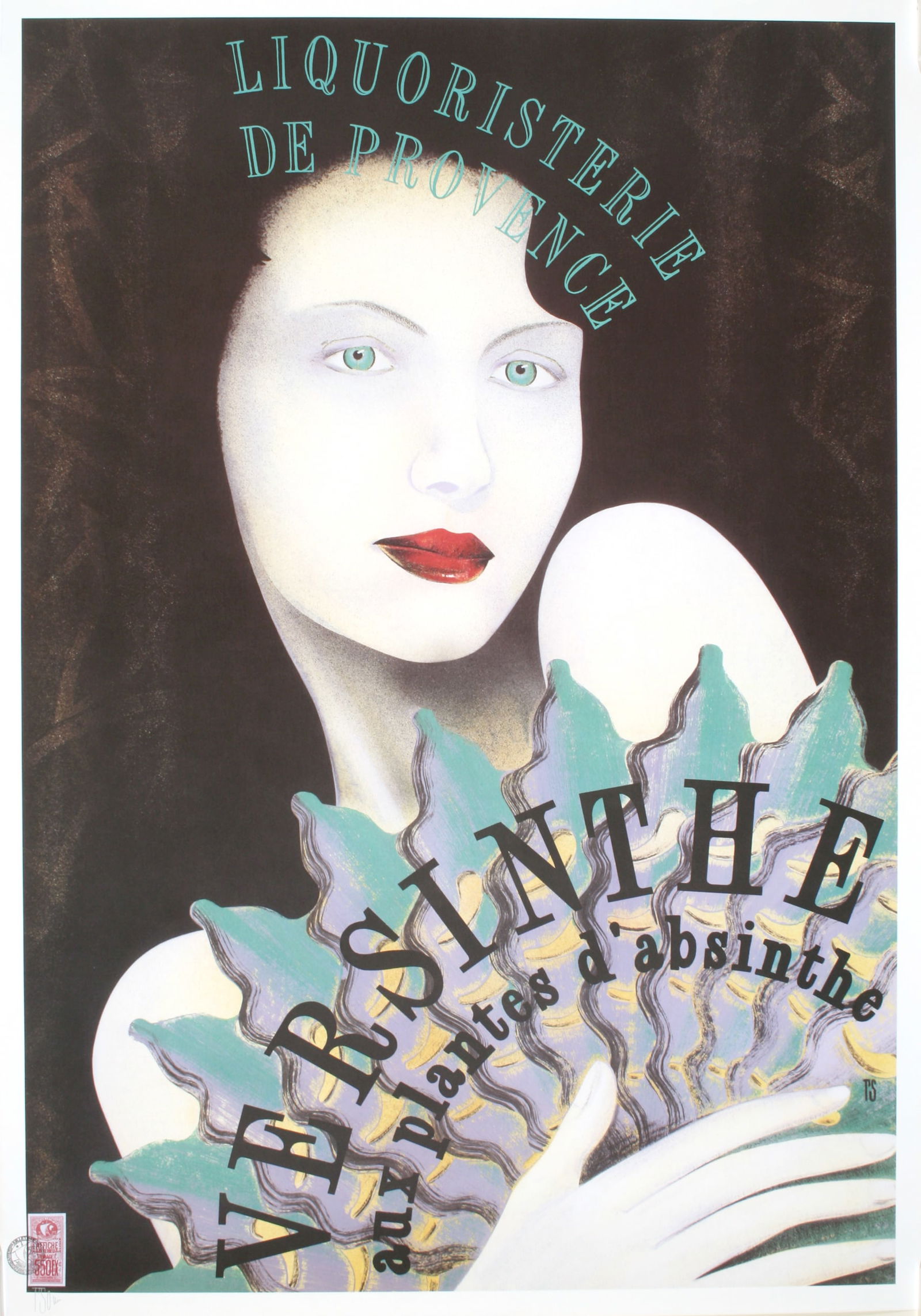 Original Versinthe Poster for Absinthe by Philippe Sommer 2000 Hand Signed (1 of 1)