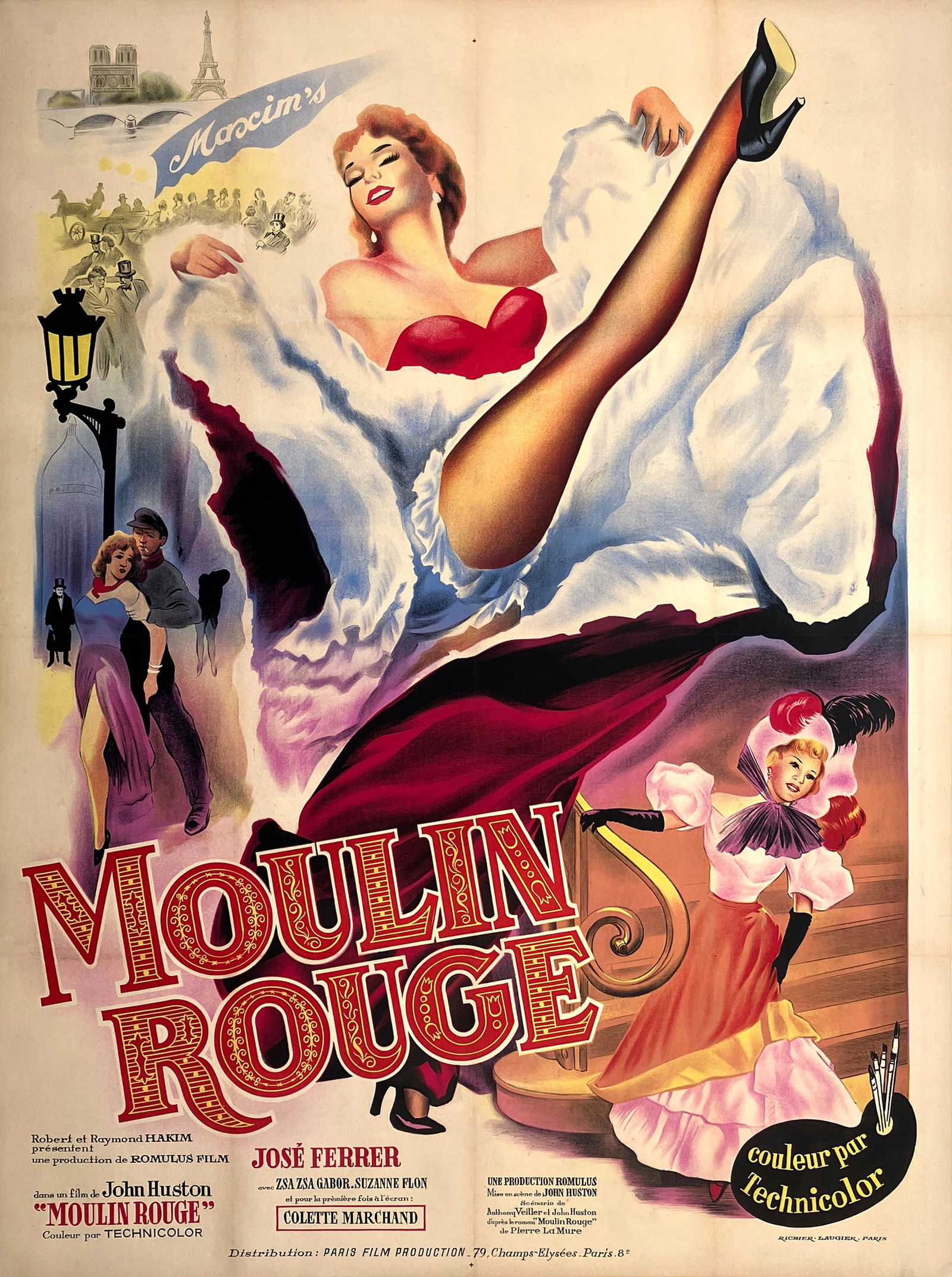 Original Vintage French Film Poster Moulin Rouge 1952 Jose Ferrer (1 of 1)