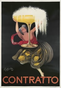 Original Leonetto Cappiello Contratto Poster 1921 in Oversized Format - Very Rare