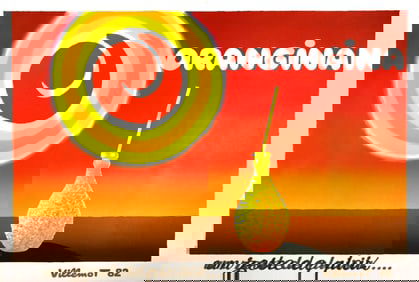 Orangina Sun Original Vintage Poster 1982 Original by Bernard Villemot