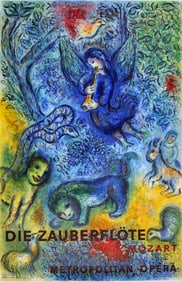 Marc Chagall Original Poster for Metropolitan Opera Die Zauberflote Magic Flute1967 Lincoln Center