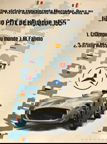 Original Vintage Mercedes Benz Poster Grand Prix de Belgique 1955 Anton Stankowski Formula One