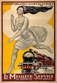 Original Vintage Le Meilleur Service LMS Poster by Virac 1925