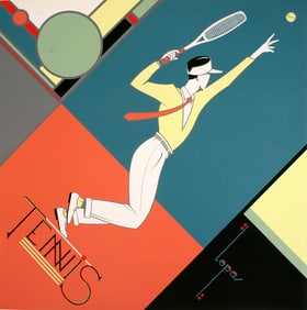 French Original Vintage Tennis Poster by Lepas c1995