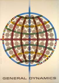 General Dynamics Original Vintage Poster - Triga Around the World by Erik Nitsche 1960