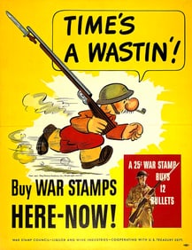 Original Vintage Poster Time's A Wastin'! by Al Capp C1944