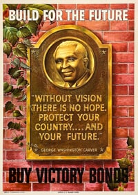 Original Vintage WWII George Washington Carver Victory Bond Poster by Kautz 1945