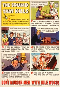 Original American WWII 1942 Poster by Ericson - The Sound That Kills