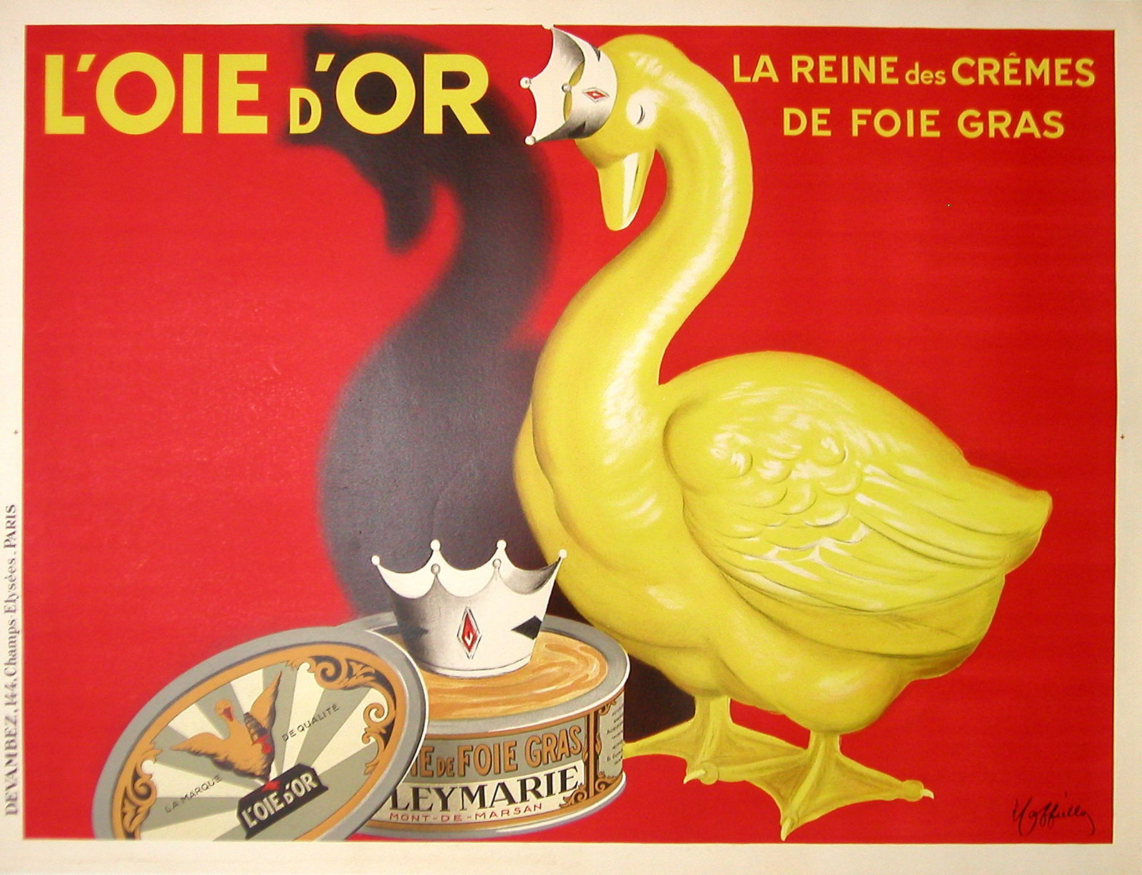 Original Loie D'Or Foie Gras Poster by Leonetto Cappiello 1935 (1 of 1)