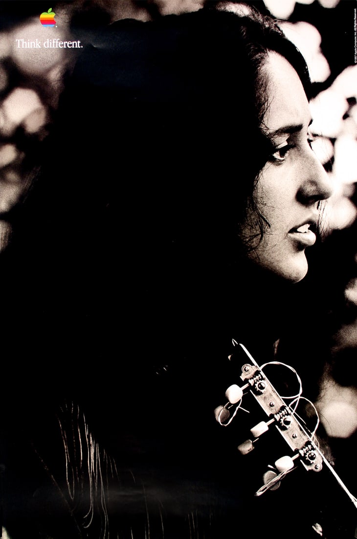 Think Different Poster Apple Computer Original 1998 - Joan Baez (1 of 1)