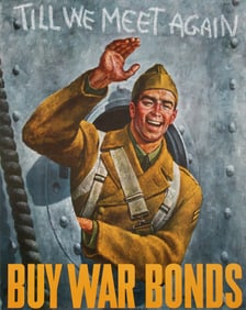Original World War II Poster - Till We Meet Again by Joseph Hirsch C1942