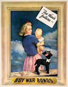 Original World War II Poster For Their Future Buy War Bonds by Munsell 1943