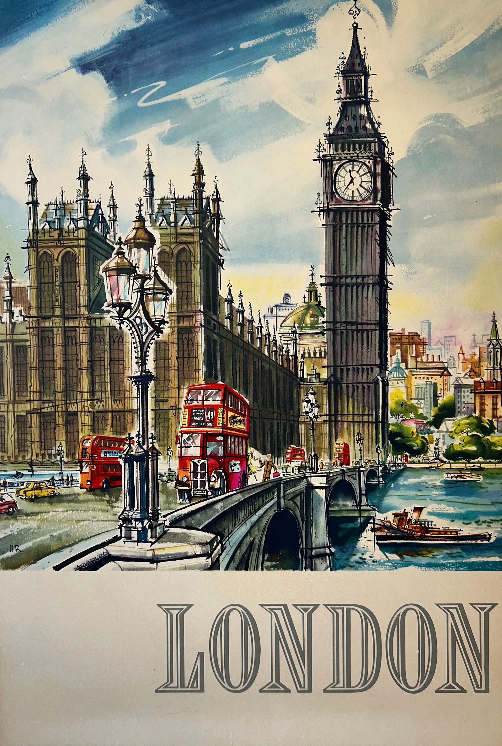 Original Vintage Qantas - London Poster (1 of 1)