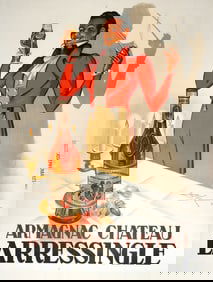 Original Vintage L'Arresingle Armagnac Poster by Henri LeMonnier 1938