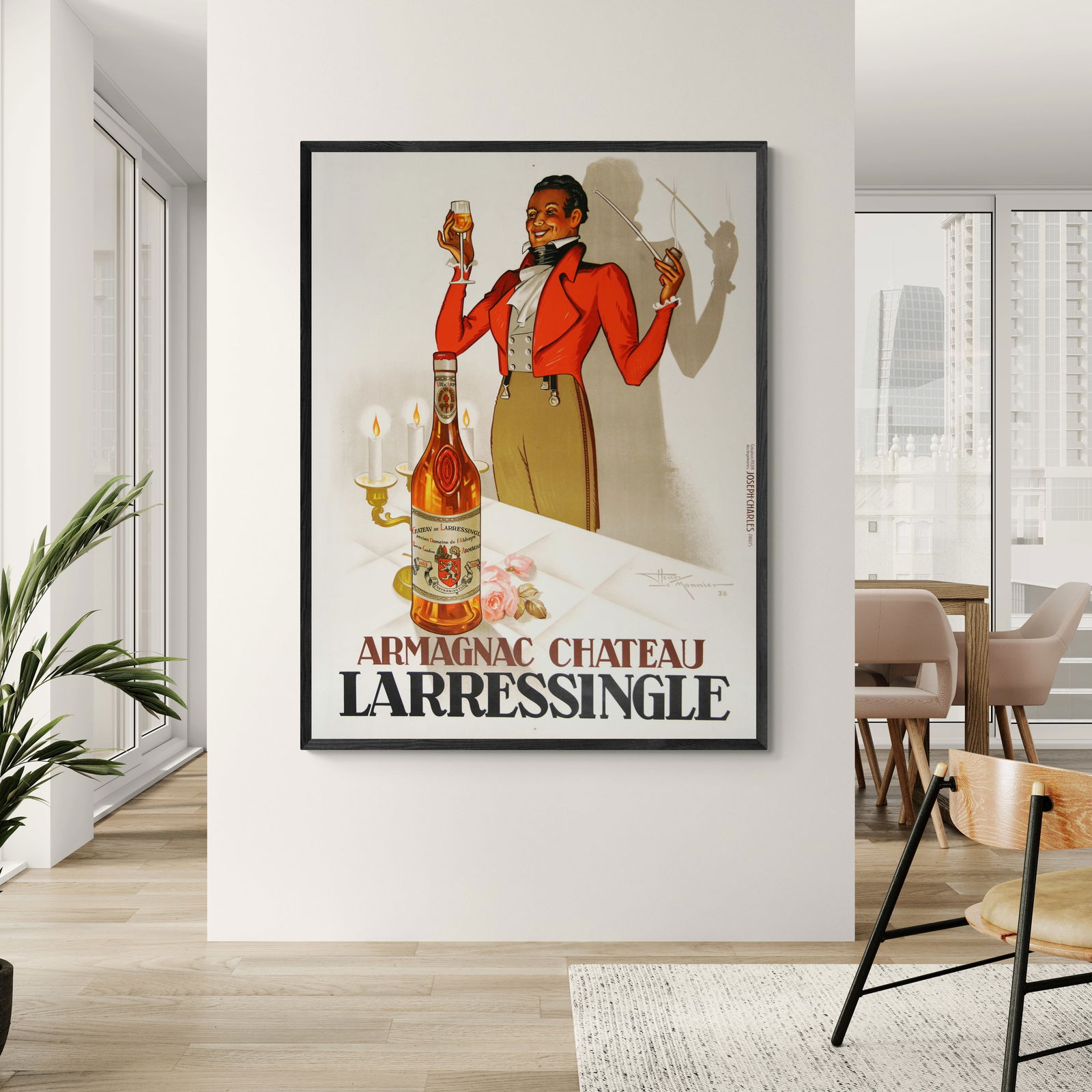 Original Vintage L'Arresingle Armagnac Poster by Henri LeMonnier 1938 - 2