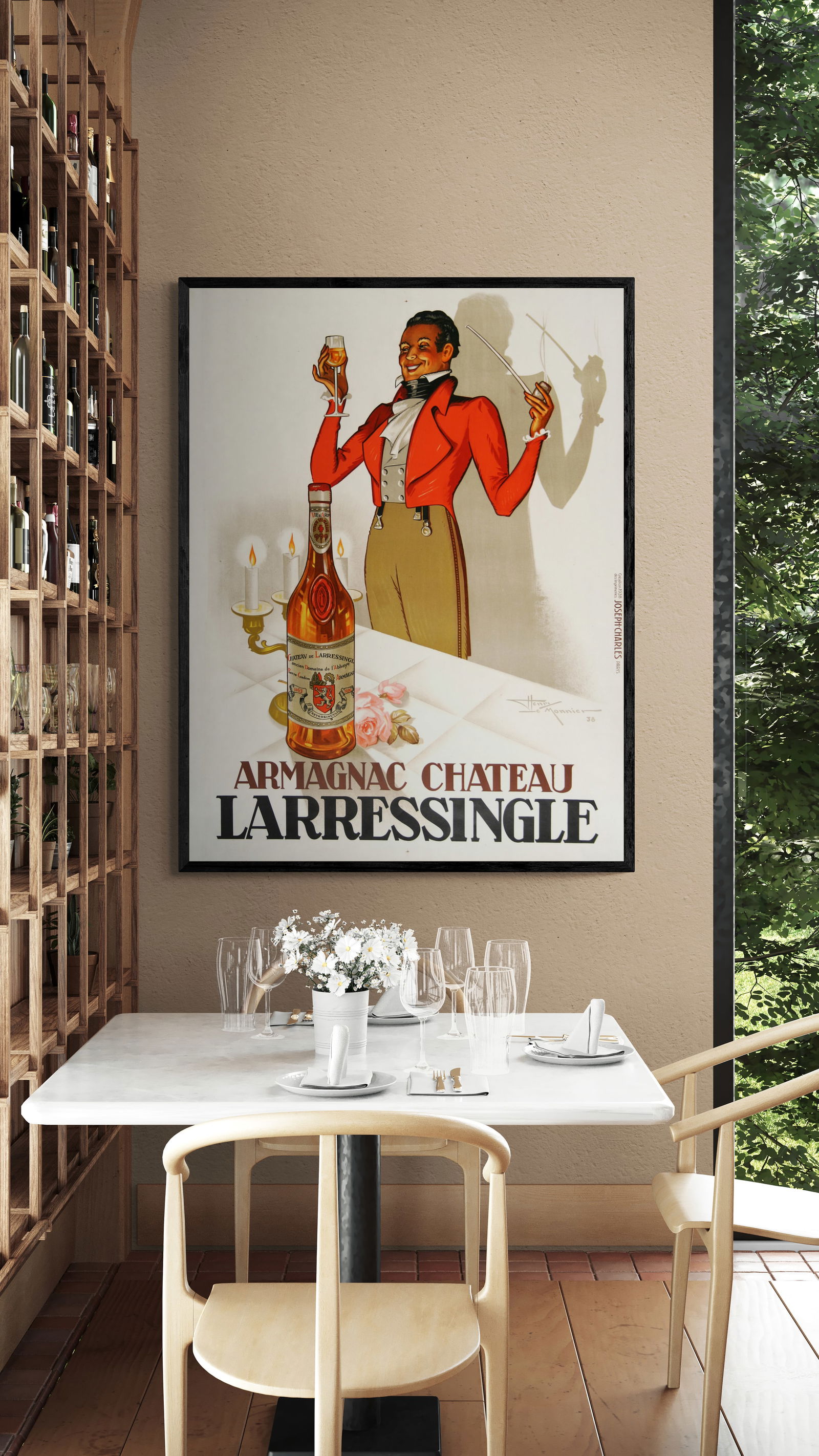 Original Vintage L'Arresingle Armagnac Poster by Henri LeMonnier 1938 - 5