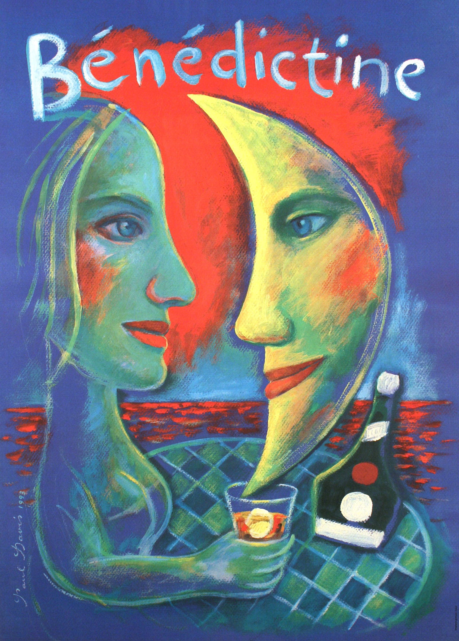 Original Benedictine Vintage Liqueur Poster 1993 by Paul Davis (1 of 1)