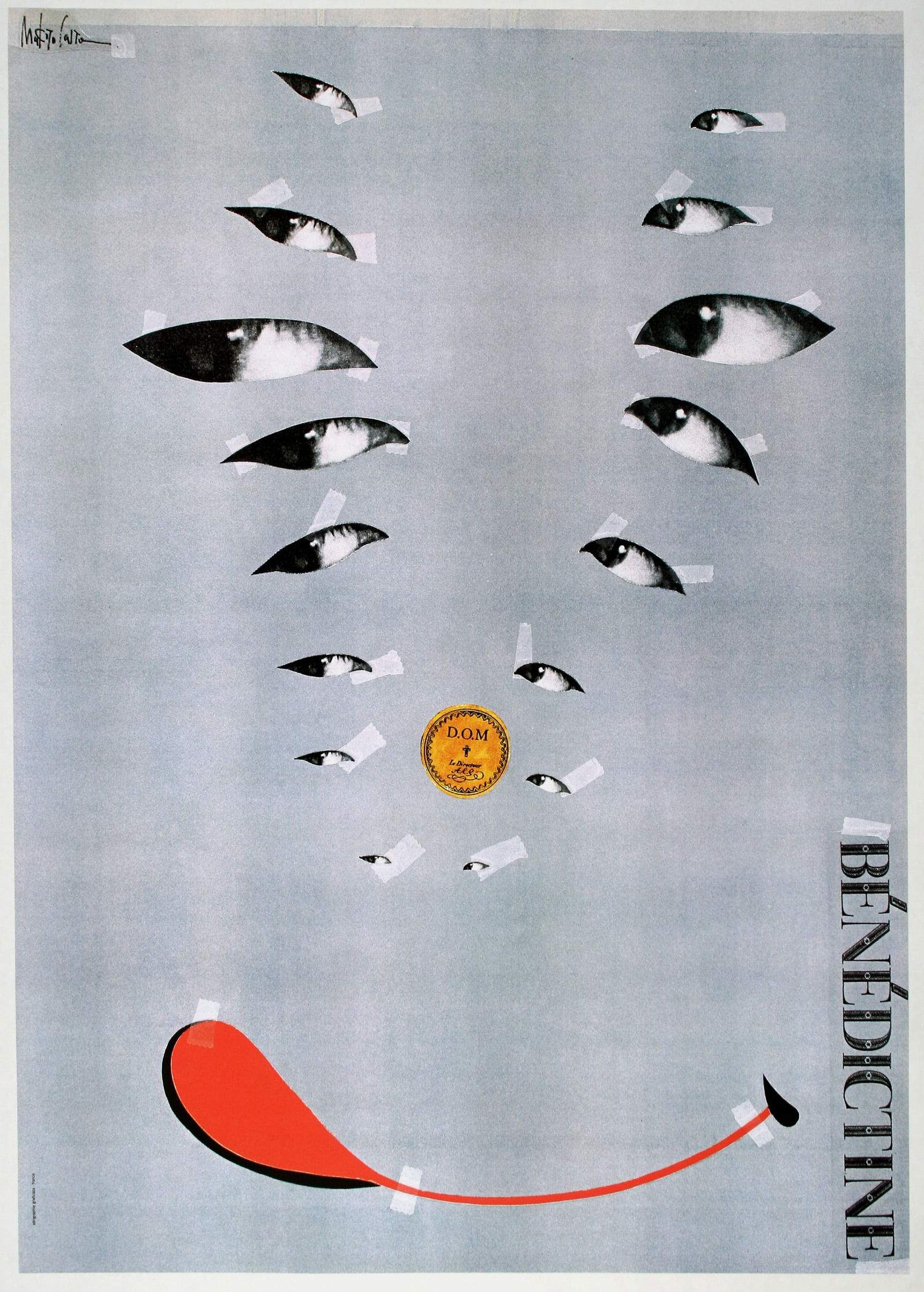 Original Benedictine Vintage Liqueur Poster by Makato Saito c1990 (1 of 1)