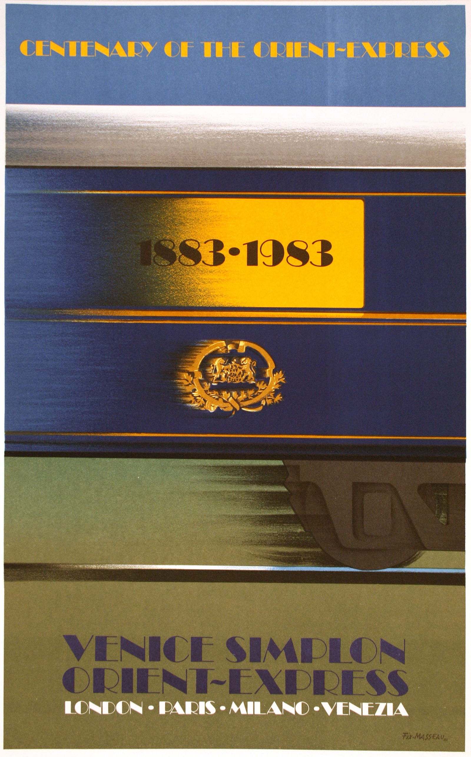 Original Vintage Poster for the Venice Simplon Orient Express 1982 - Centenaire (1 of 1)