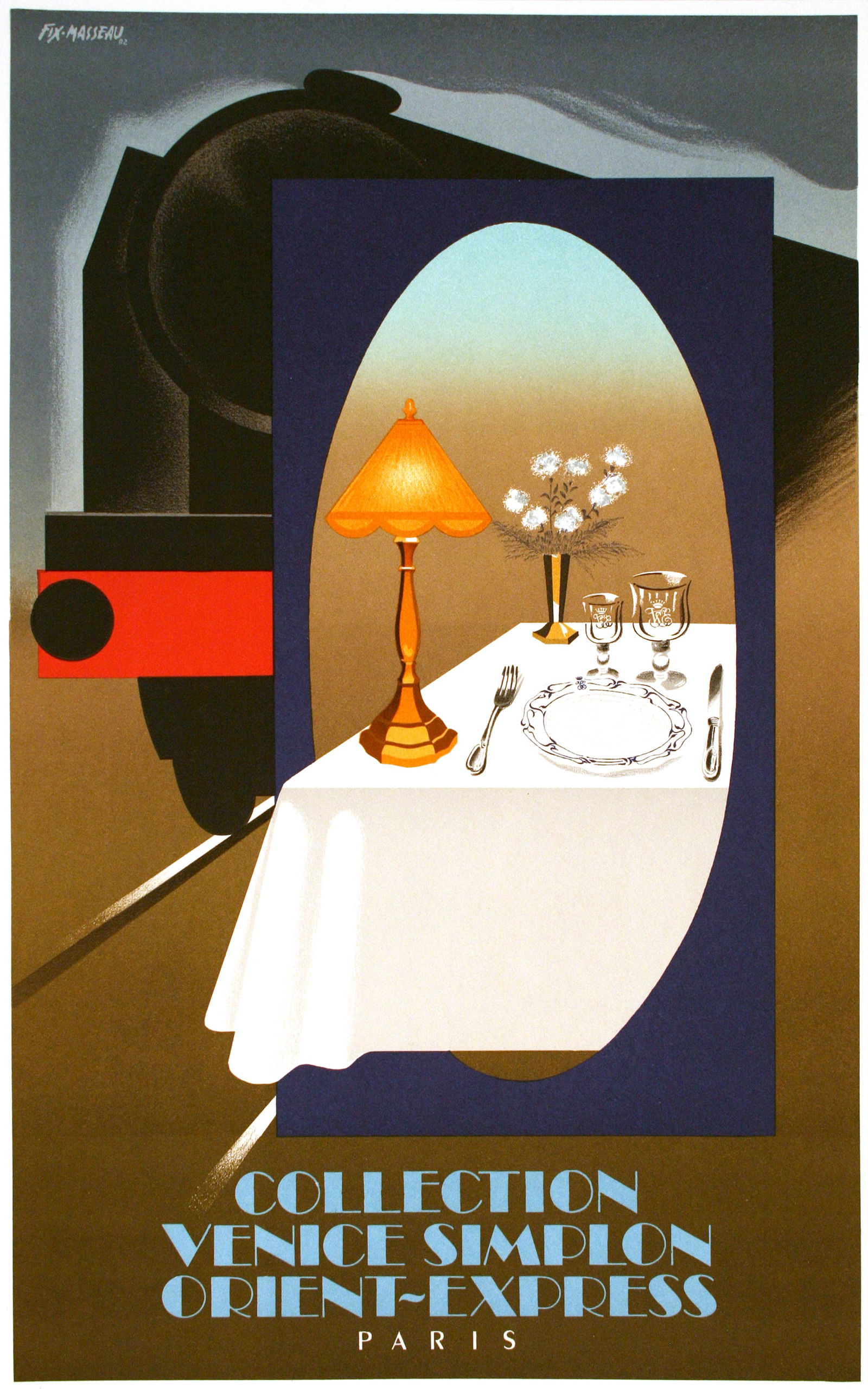 Original Vintage Poster for Venice Simplon Orient Express by Fix Masseau 1982 - The Collection (1 of 1)