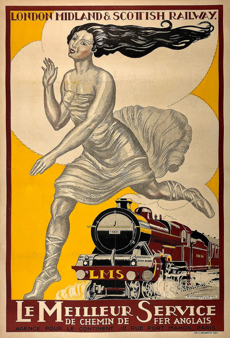 Original Vintage Le Meilleur Service LMS Poster by Virac 1925 (1 of 1)